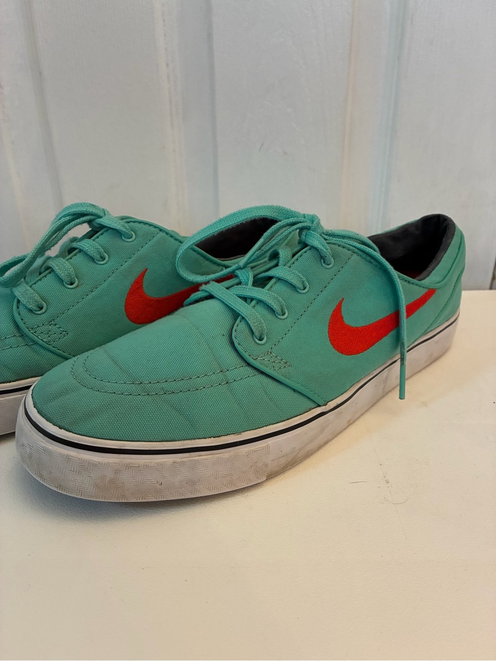 Nike SB Stefan Janoski Canvas Mint Green Red Men's Skate Sneakers Size 9.5
